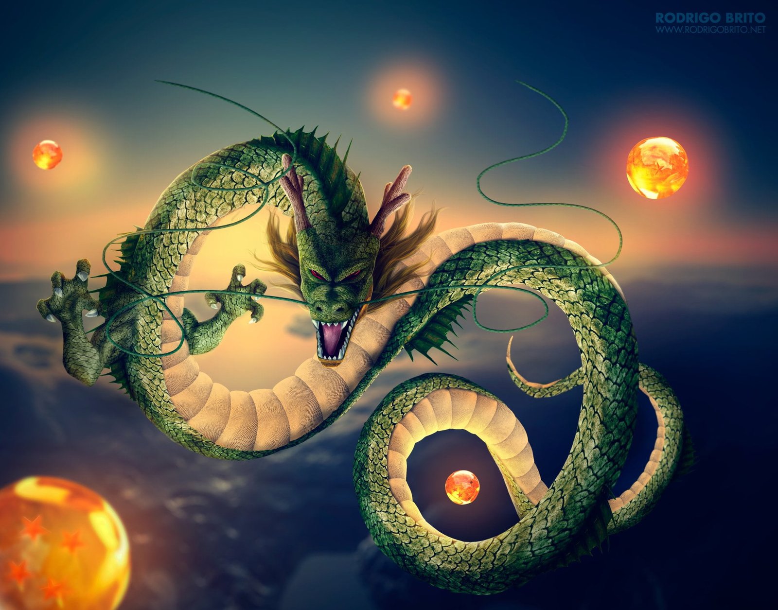 Dragon Ball Shenron Z illuminated 2k