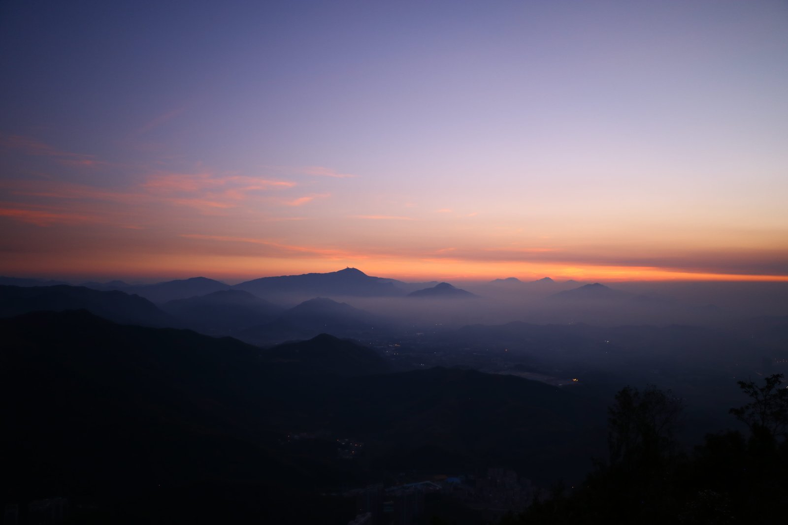 fog covering mountains misty with sun rays sunset 2k 4k 5k