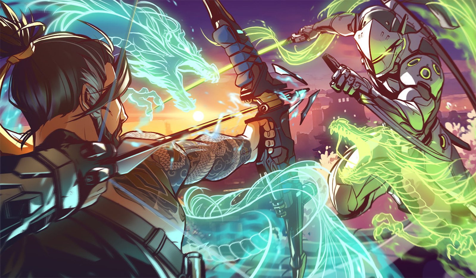 game application digital wallpaper Hanzo Overwatch Genji 2k