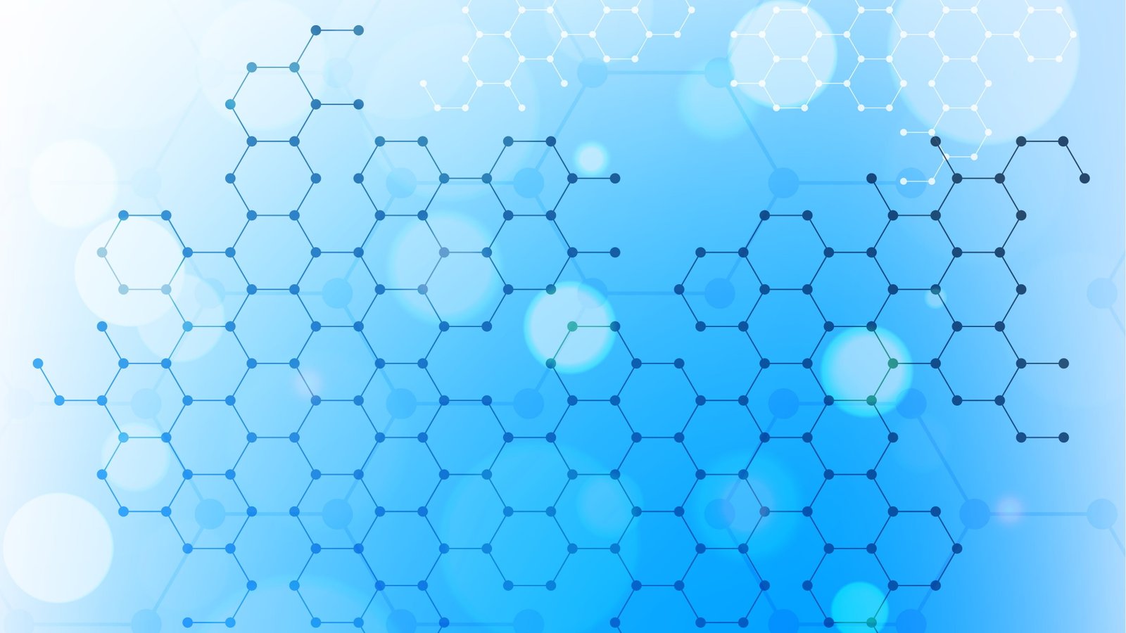 honeycomb hexagon dot mesh web net network blue science 2k 4k