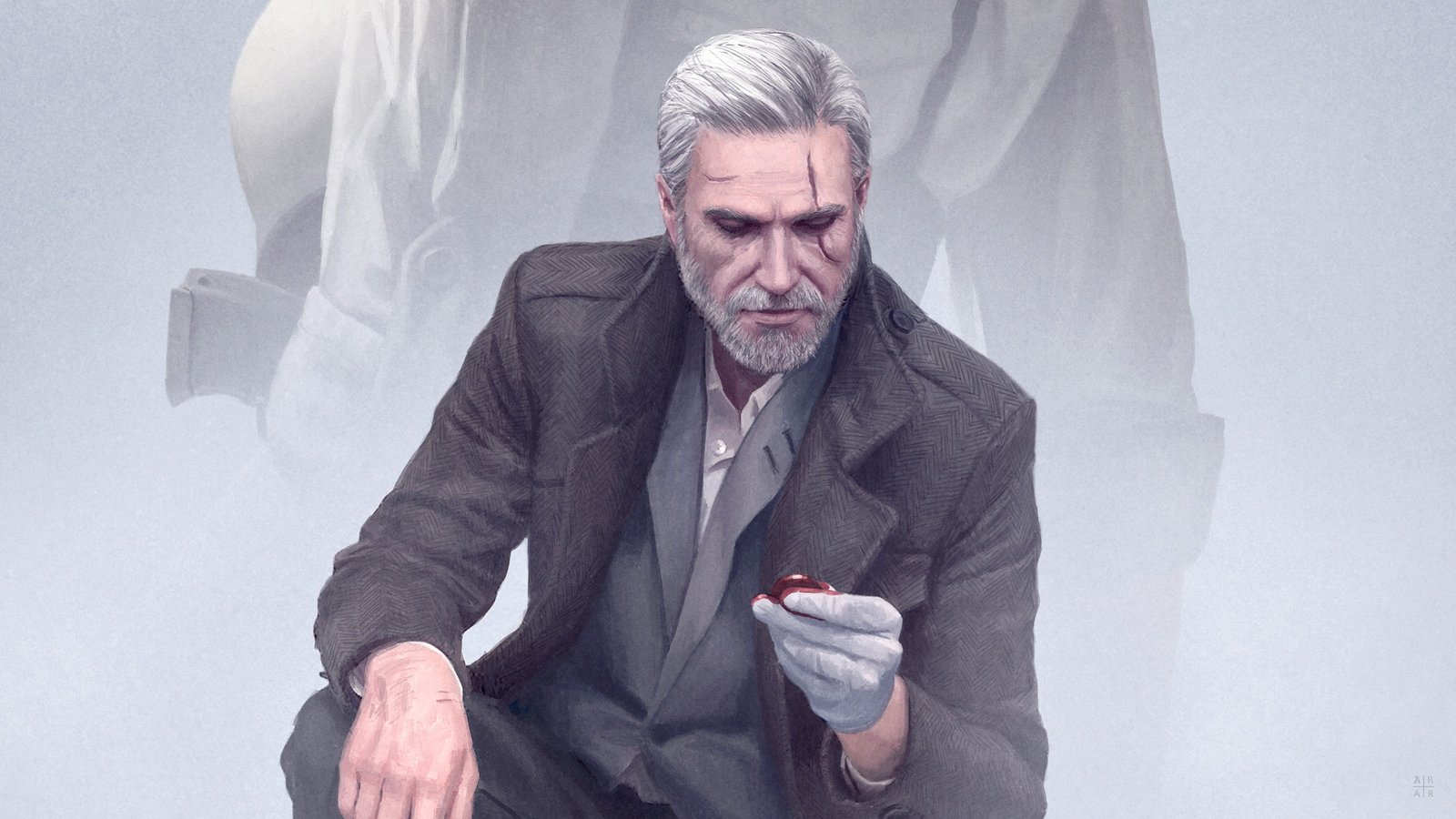 men's black collared top The Witcher 3 Wild Hunt 2k