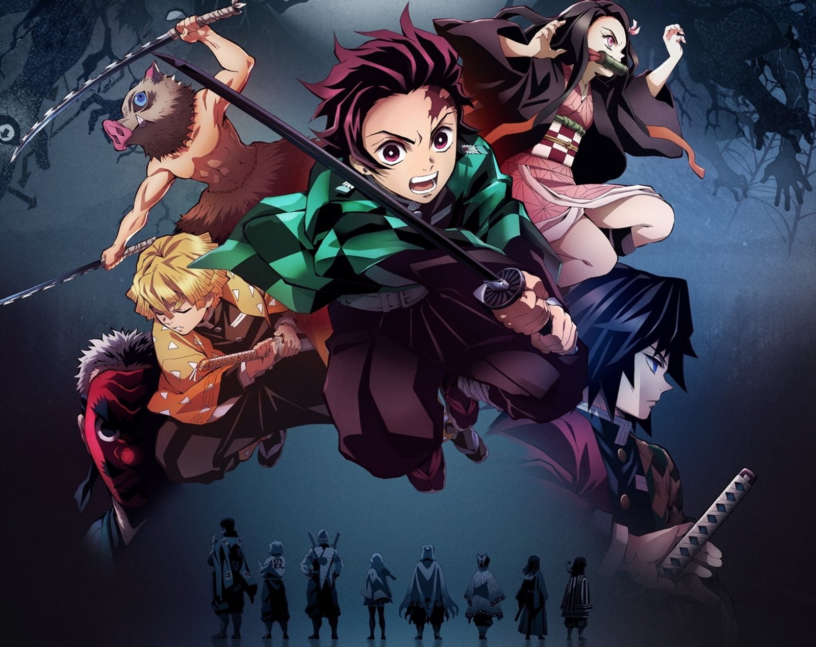 Anime Demon Slayer Kimetsu no Yaiba Giyuu Tomioka Inosuke Hashibira 2k
