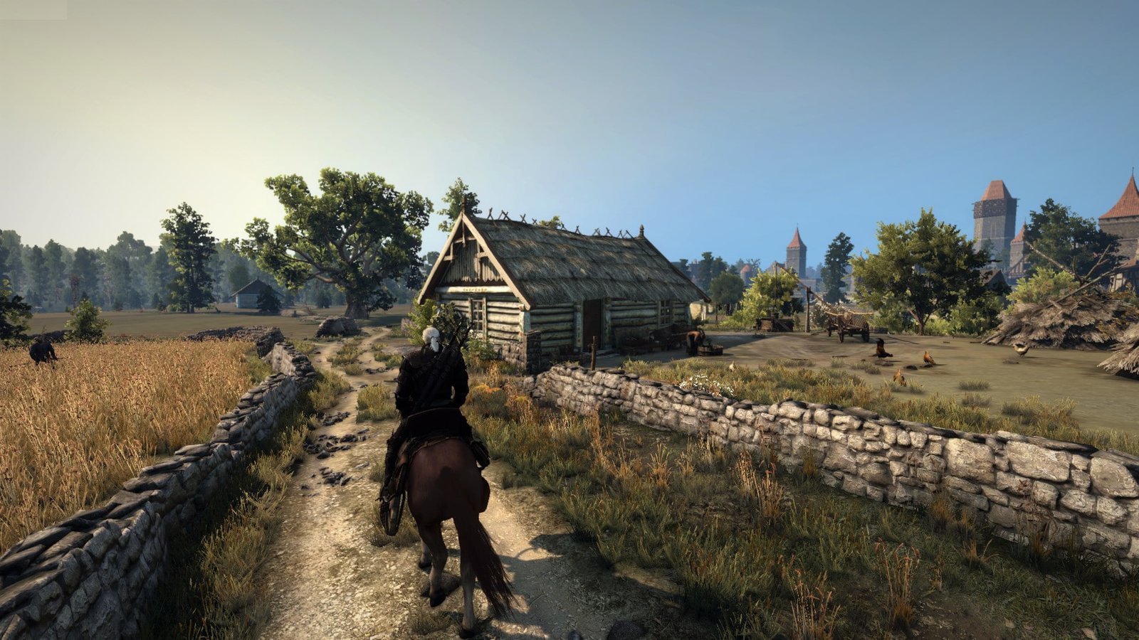 field Outskirts The Witcher 3 Wild Hunt village 2k