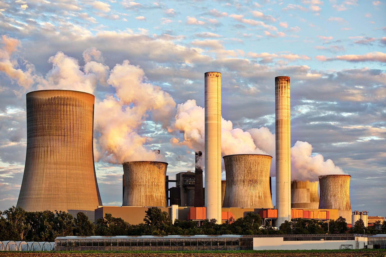 Landscape Photography of Factory air pollution chimney clouds 2k