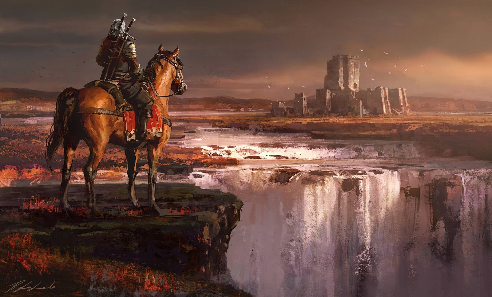 Leonardo Borazio artwork Geralt of Rivia The Witcher 3 Wild Hunt 2k