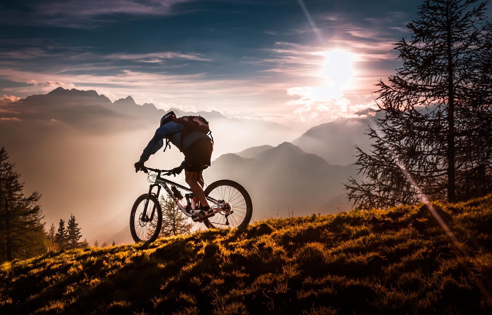 nature bicycle mountain bikes one person real people sky 2k