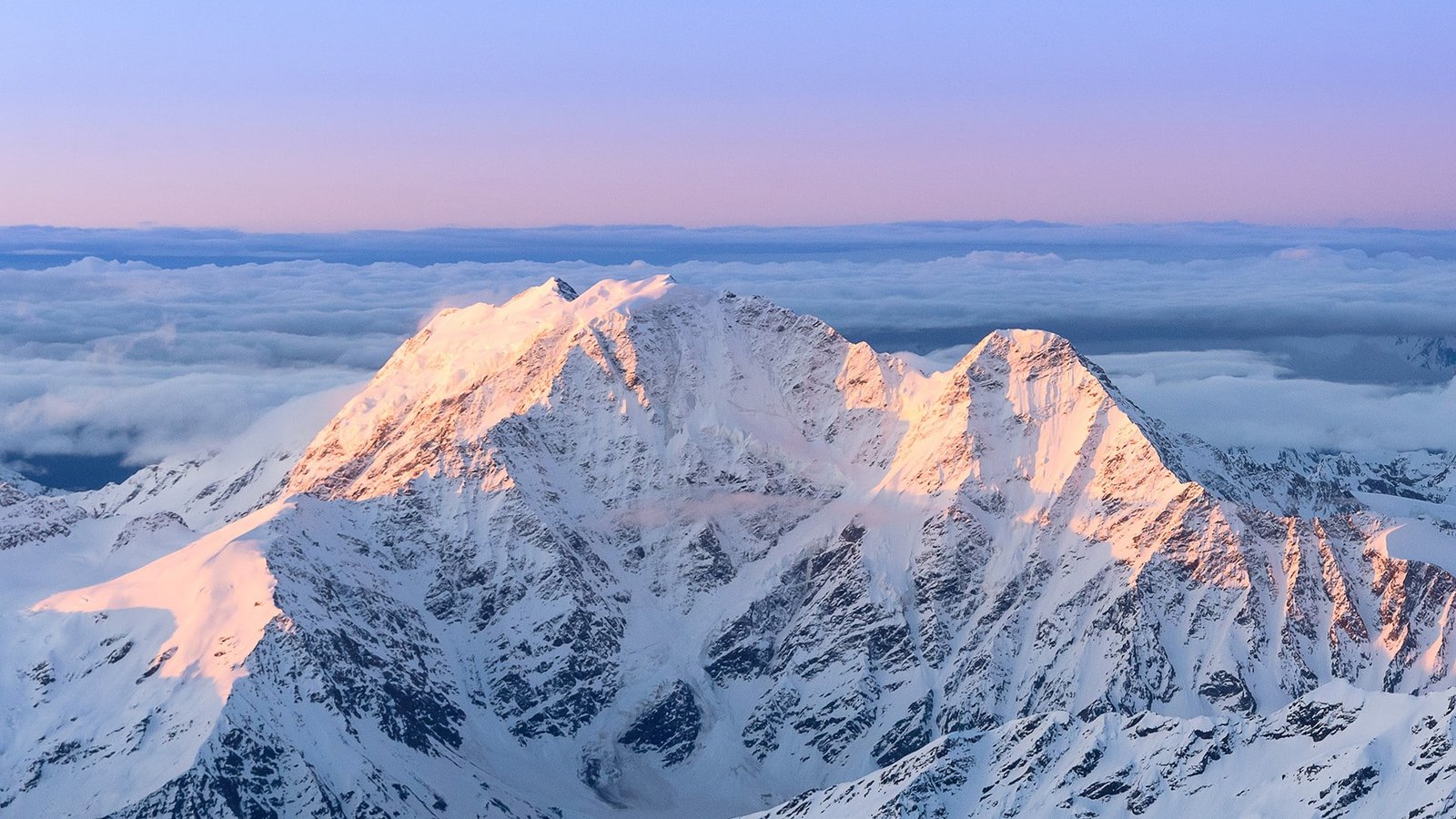nature mountains Mount Elbrus snowy peak landscape 2k