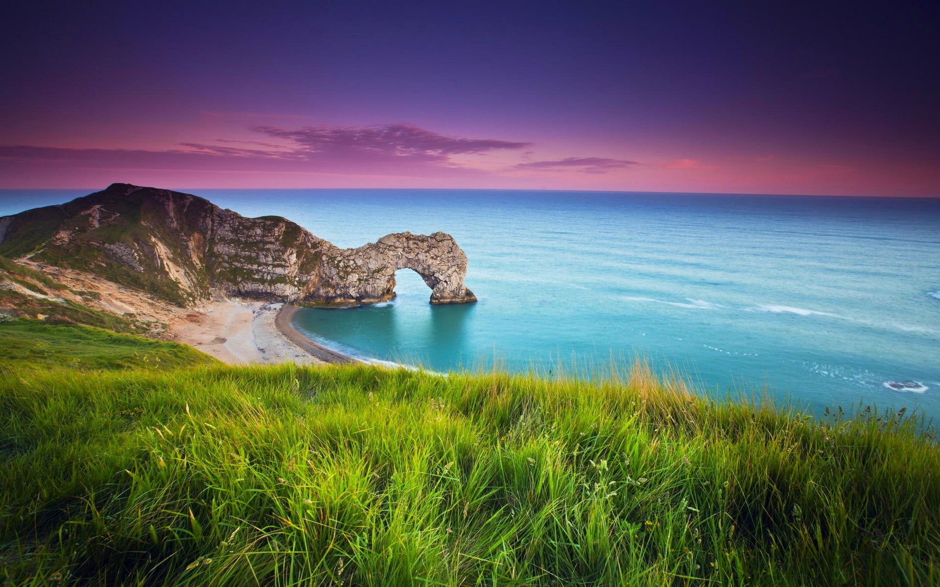 photography of sea nature landscape Durdle Door England beach 2k