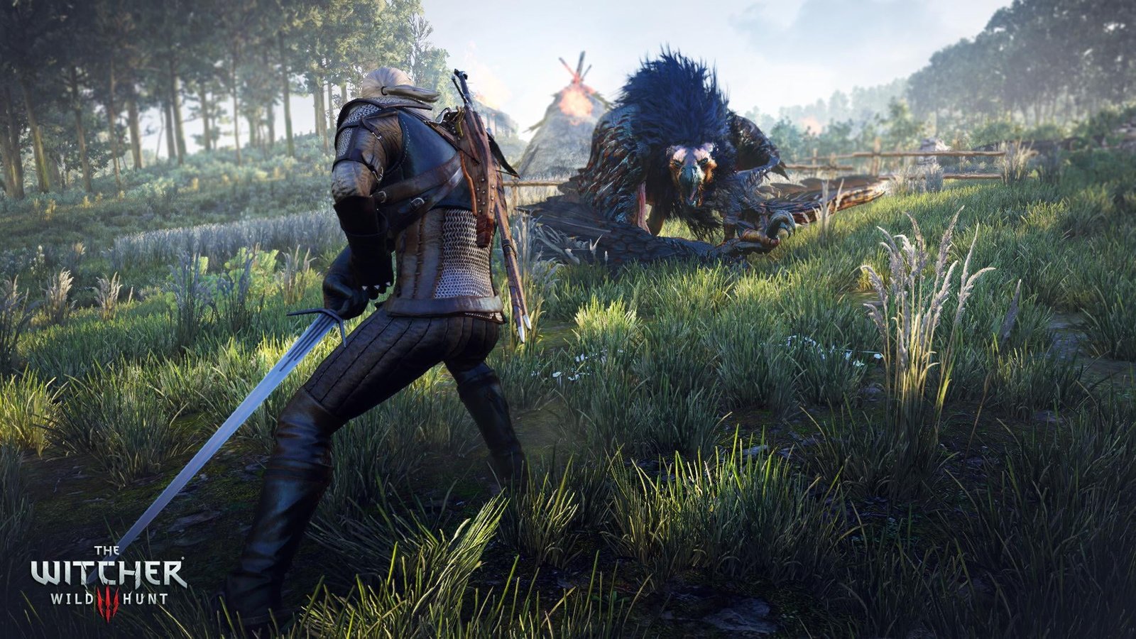 The Witcher Wild Hunt wallpaper sword rpg Geralt crossbow 2k