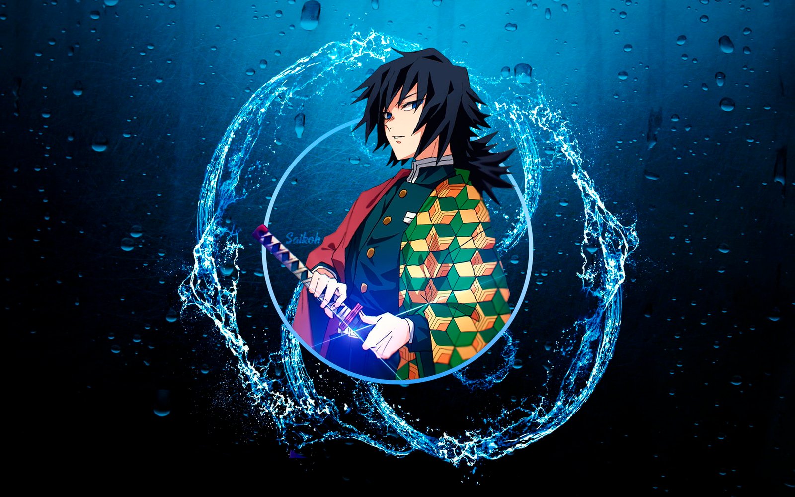 Giyu Tomioka Kimetsu no Yaiba water katana anime boys 2k