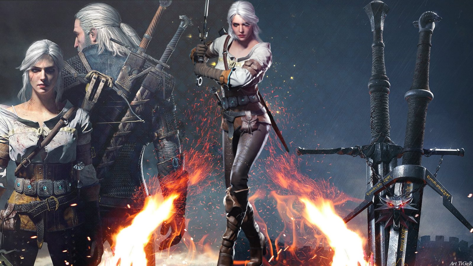 The Witcher 3 game video games Wild Hunt Cirilla Fiona Elen Riannon 2k