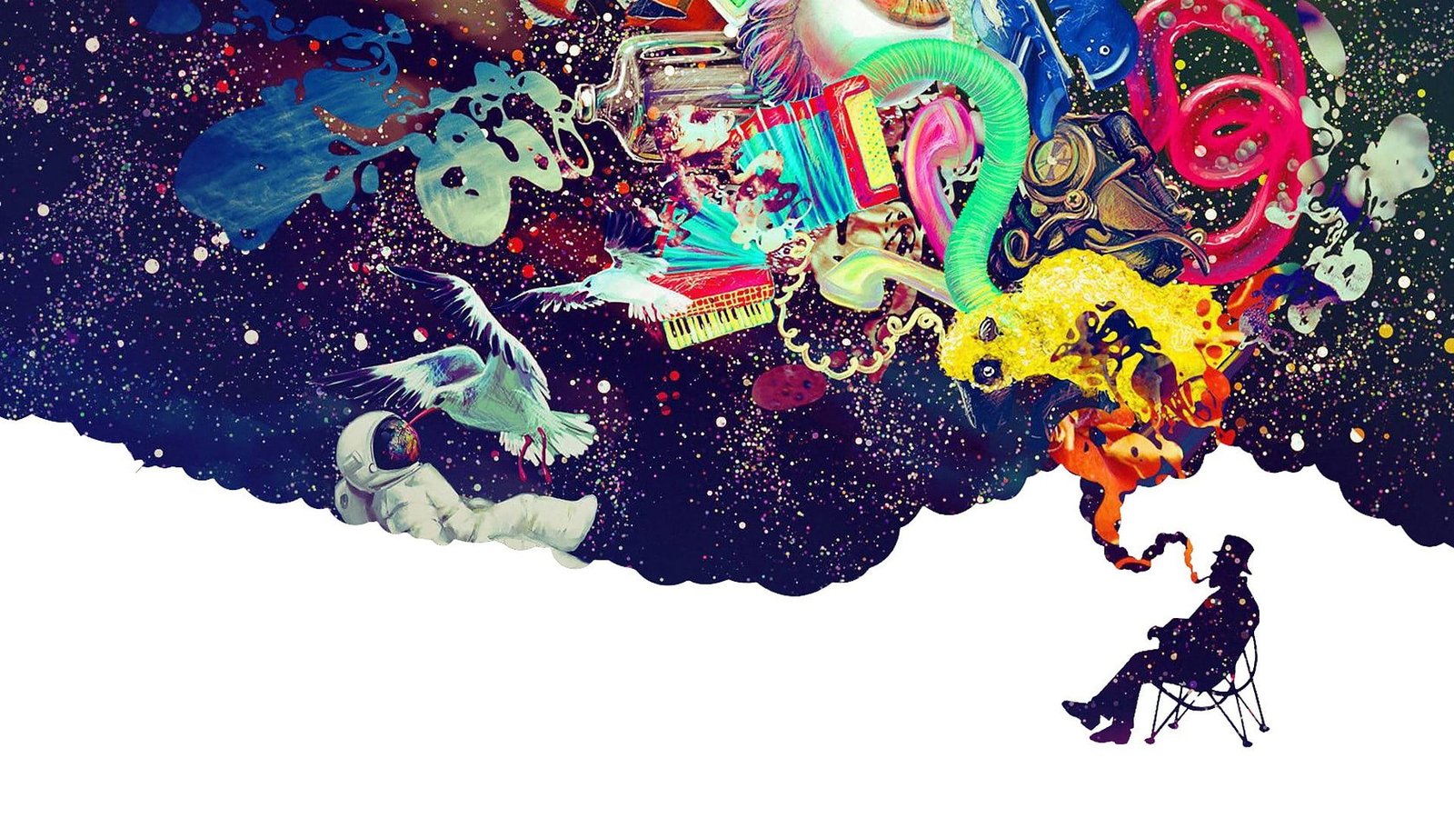 man smoking and showing different things HD wallpap er colorful 2k