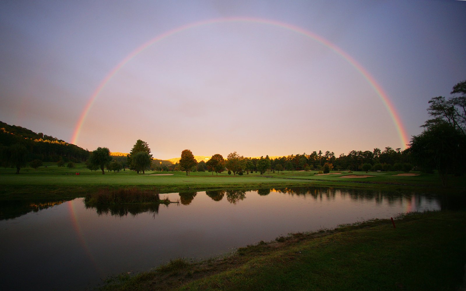 Manzara Resimleri amp; Rainbow green grass Nature Scenery 2k