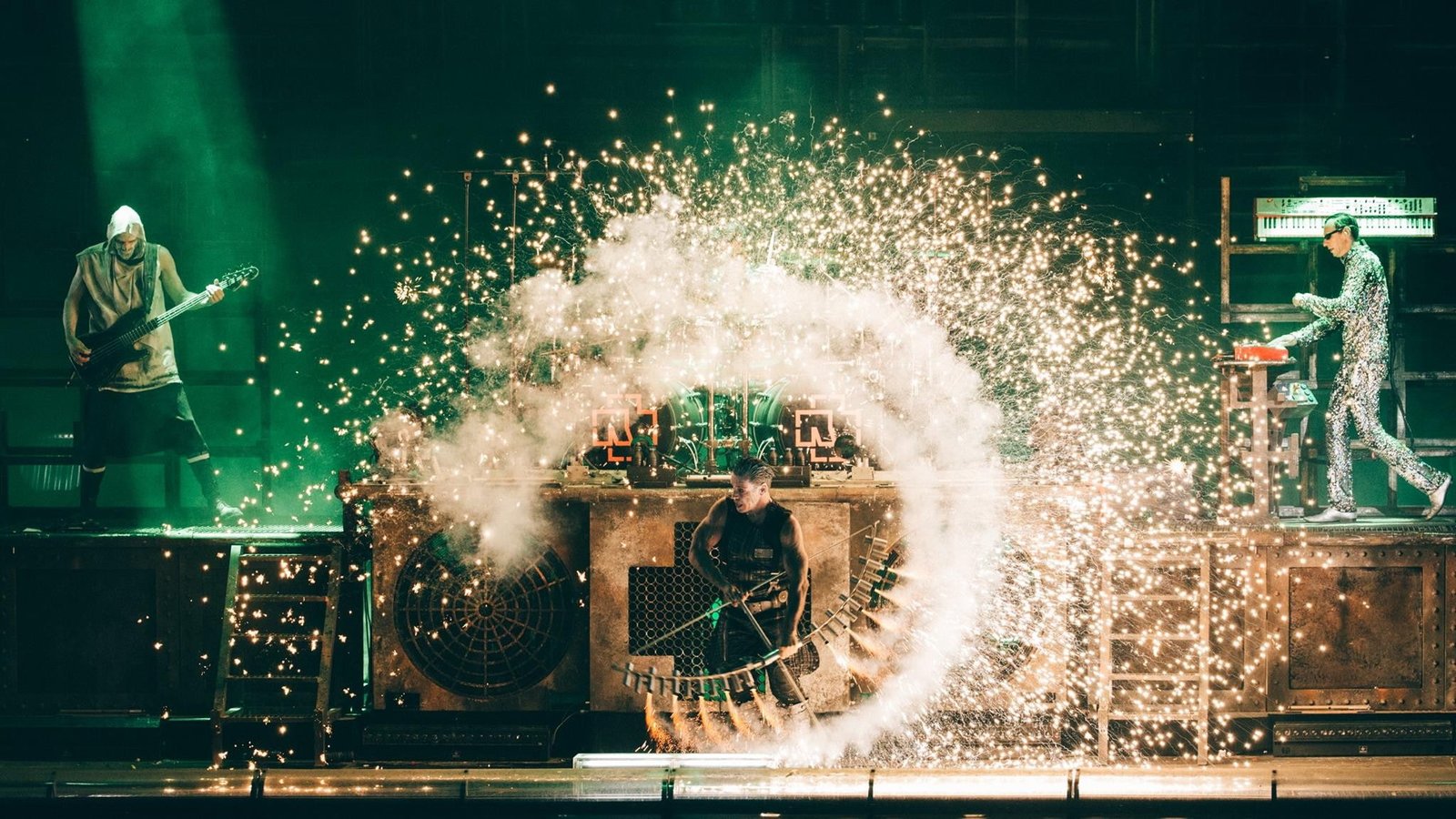 Rammstein metal band concerts Till Lindemann motion illuminated 2k