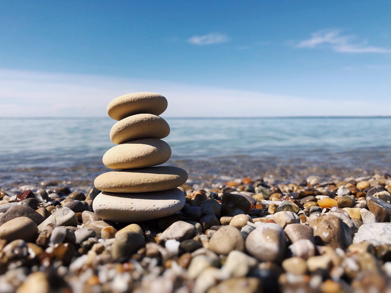 rock balance stacked zen harmony tranquil relax beach 2k