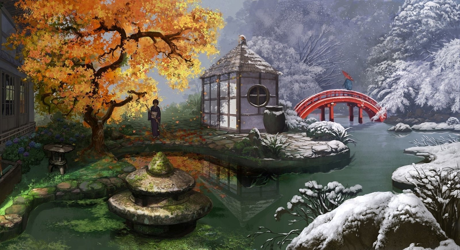 seasons Nature Seasons HD Art 2k