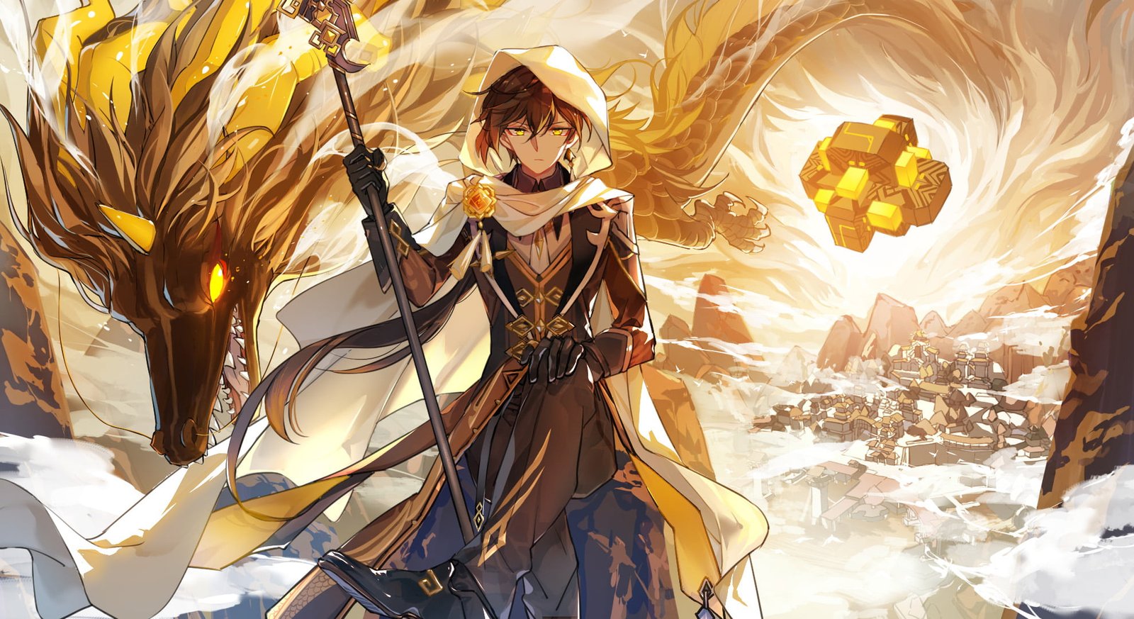 Genshin Impact anime boys Zhongli 2k