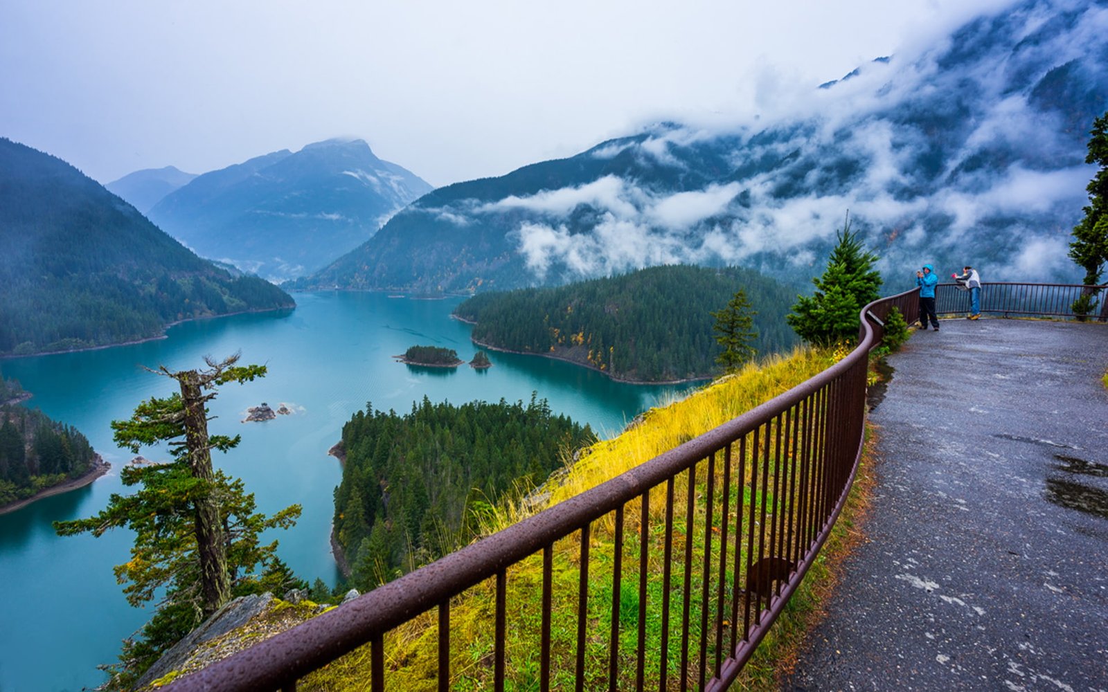 Autumn Landscape Diablo Lake Overlook North Cascades National Park Washington Usa Desktop Hd Wallpaper For Mobile Phones Tablet And Pc 2k