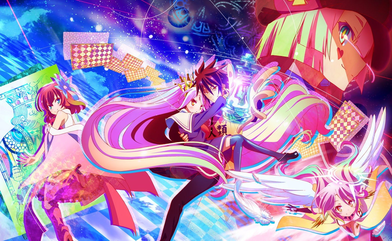anime girls No Game Life Shiro Sora 2k