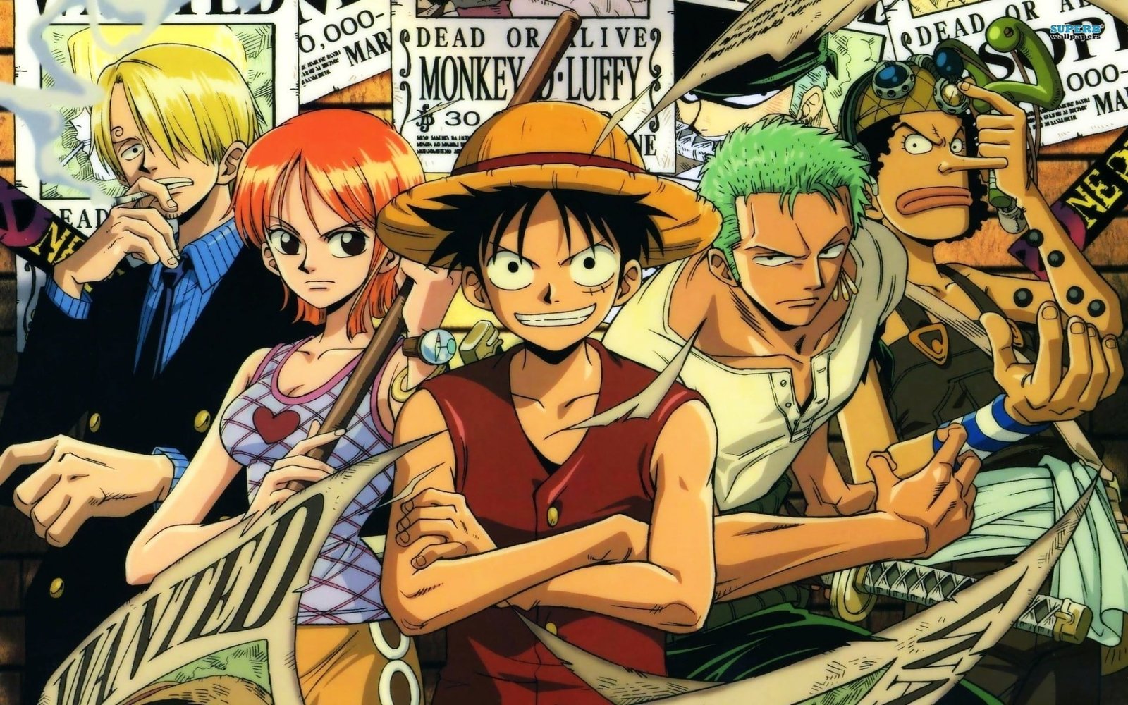 One Piece characters digital wallpaper Monkey D Luffy Nami 2k