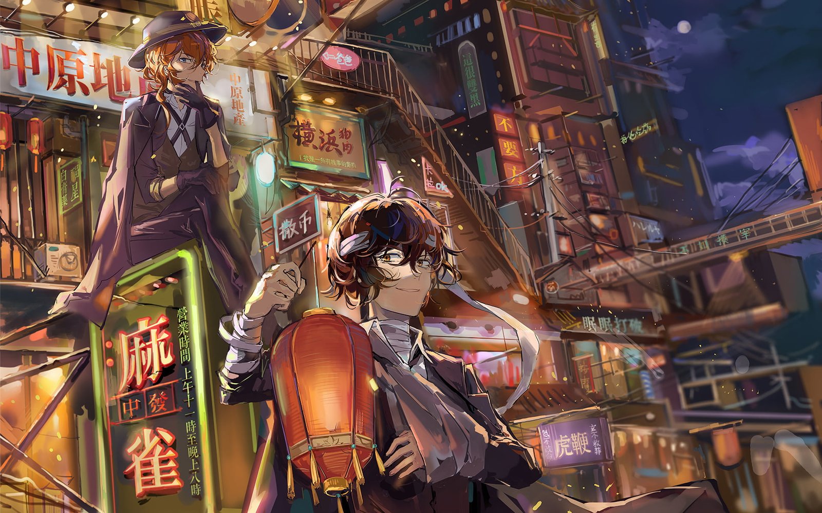 Anime Bungou Stray Dogs Chuuya Nakahara Osamu Dazai representation 2k