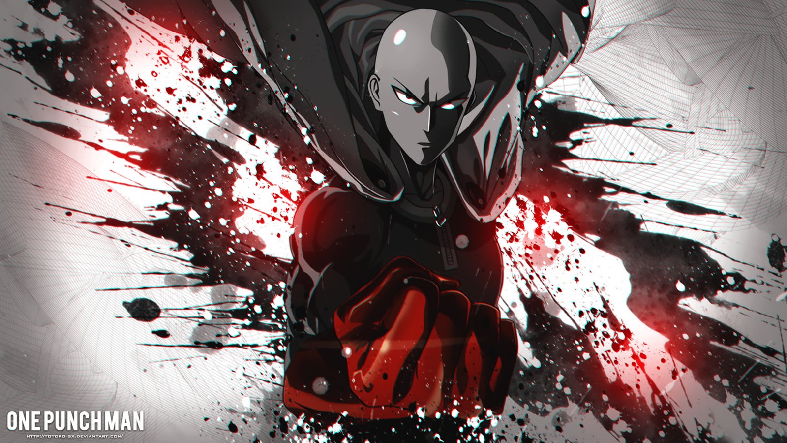 anime digital art fan One Punch Man Saitama hero superhero 2k