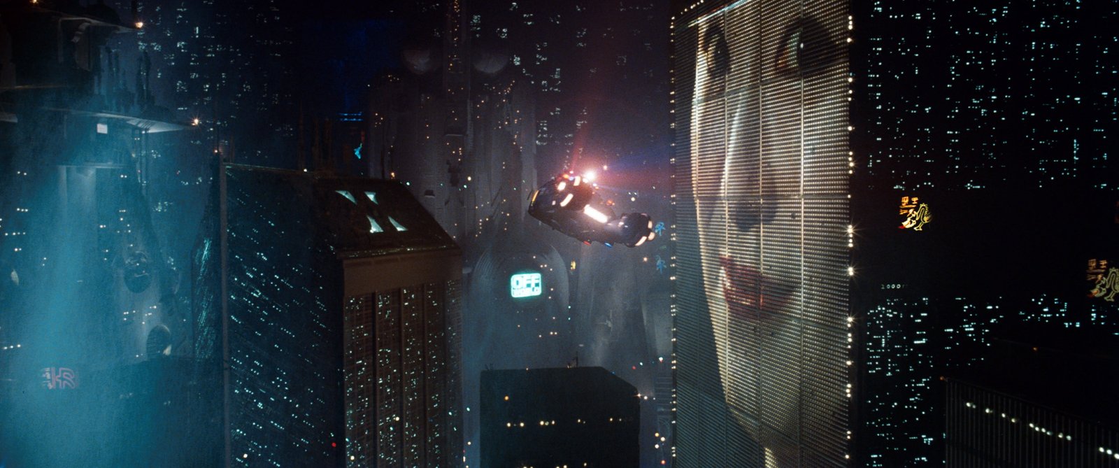 aircraft in city wallpaper Blade Runner movies science fiction 2k