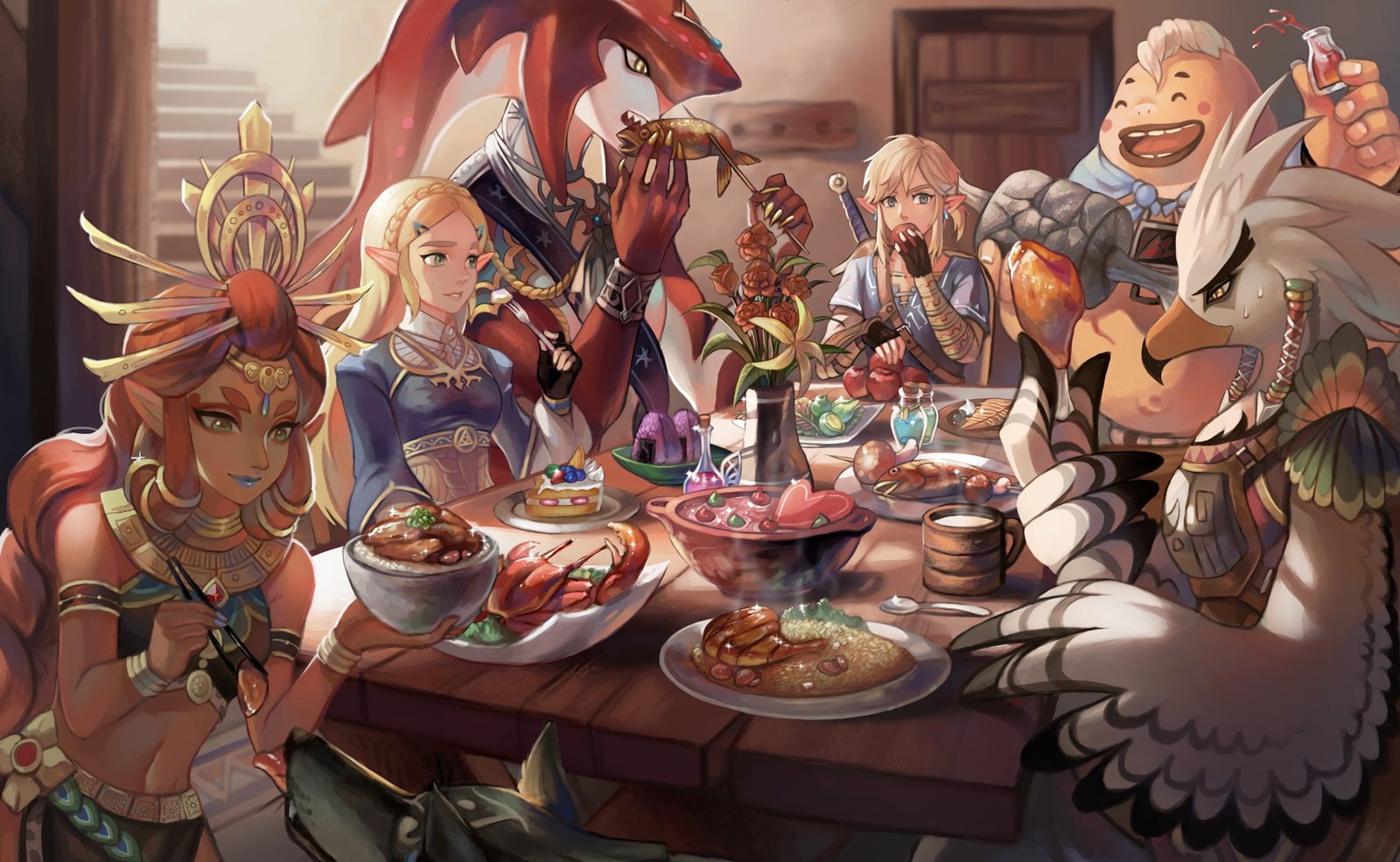 anime movie still video games Zelda Link The Legend of Breath the Wild 2k