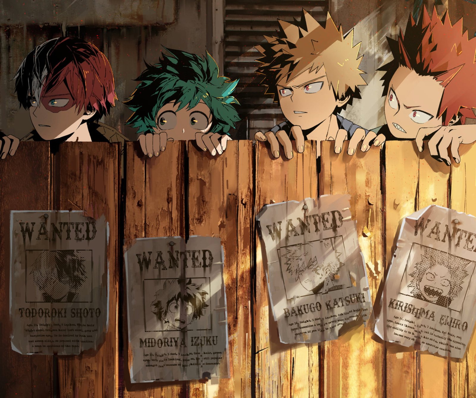 Anime My Hero Academia Eijiro Kirishima Izuku Midoriya Katsuki Bakugou 2k