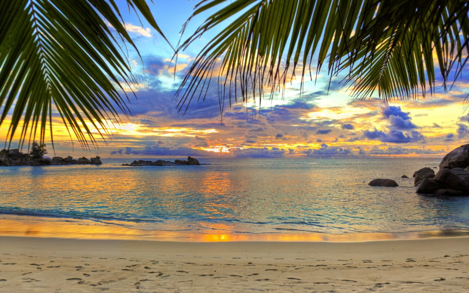 background hd nature scenes water beach sea sky 2k