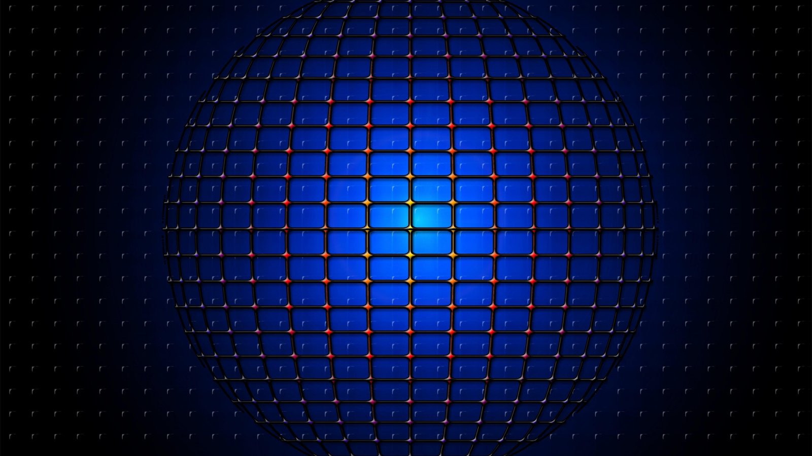 blue light symmetry circle sphere line pattern illustration 2k 4k