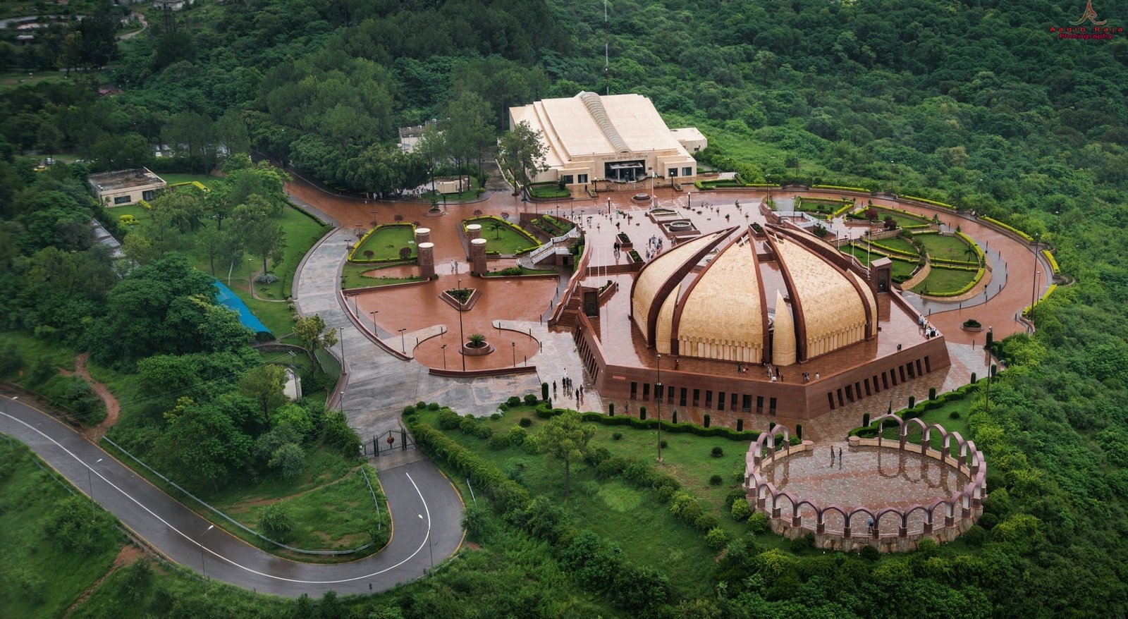 Pakistan Monument Museum Islamabad aerial photo of castle Asia 2k