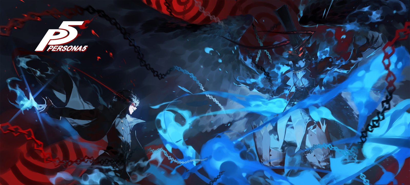 persona 5 kurusu akira black wings chains anime games animal 2k