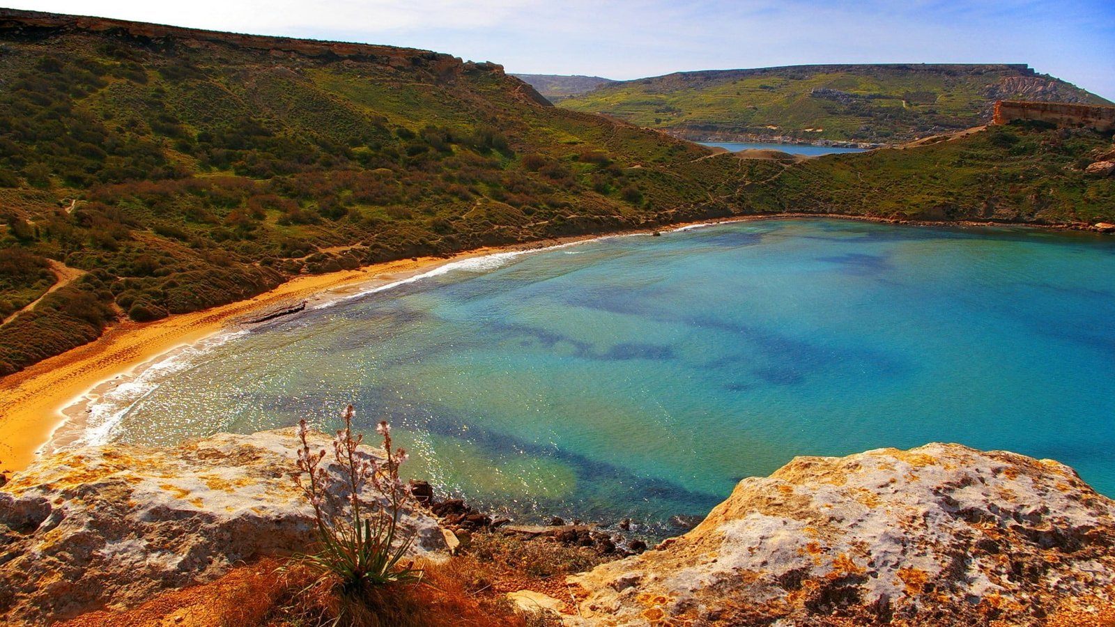 teal body of water landscape bay sea beach nature scenics 2k