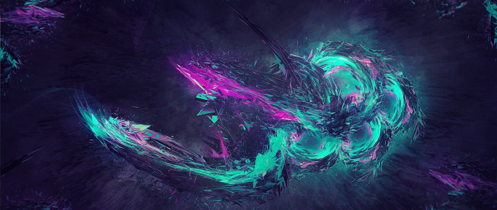teal pink and black abstract painting ultra wide multi colored 2k