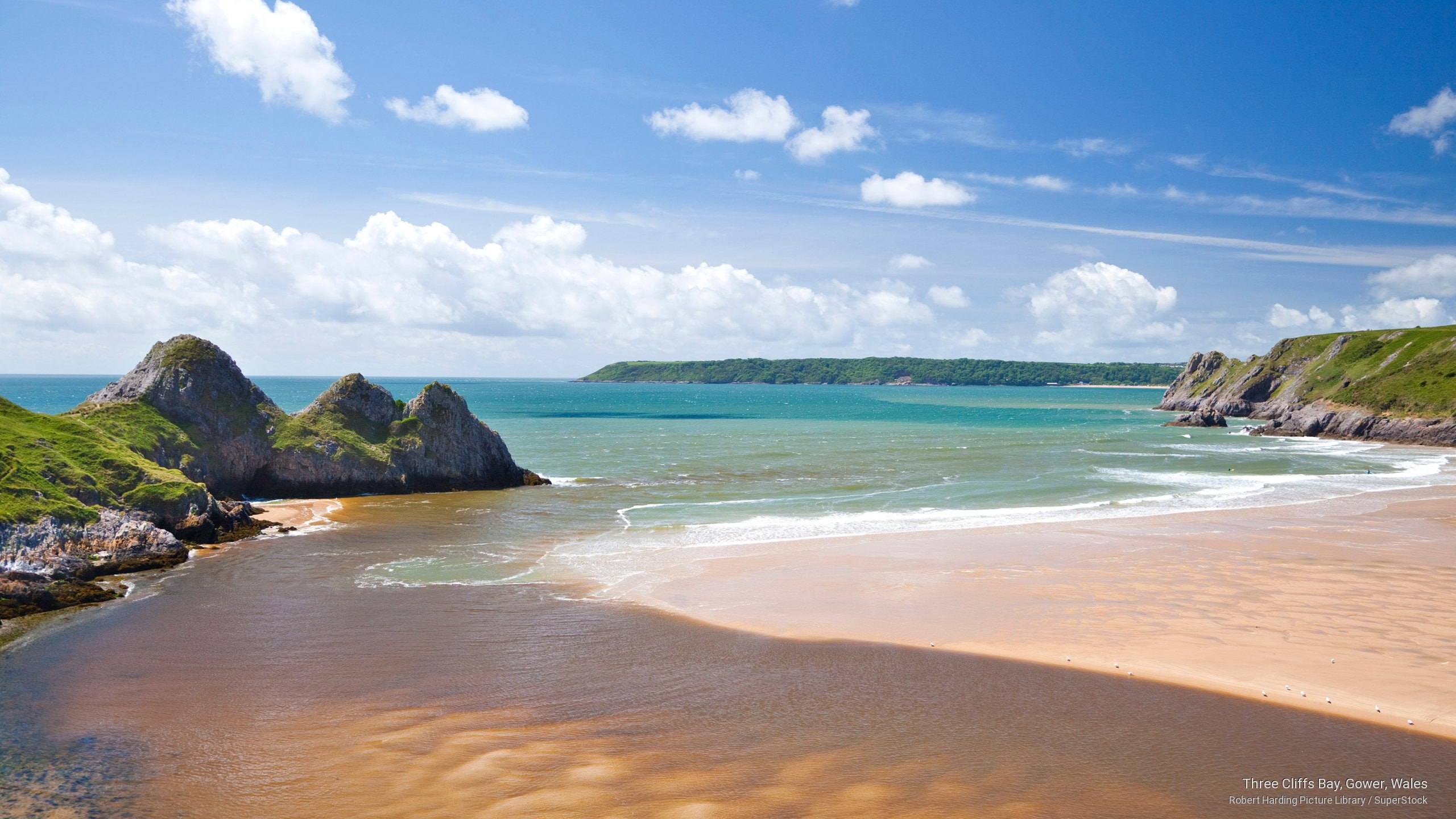 Three Cliffs Bay Gower Wales Beaches 2k