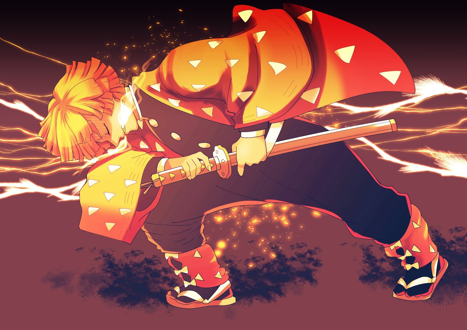 Anime Demon Slayer Kimetsu no Yaiba Zenitsu Agatsuma 2k