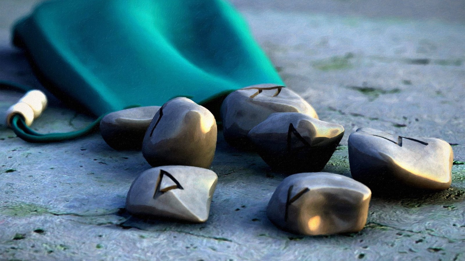 runes stones shoe no people close up still life land 2k