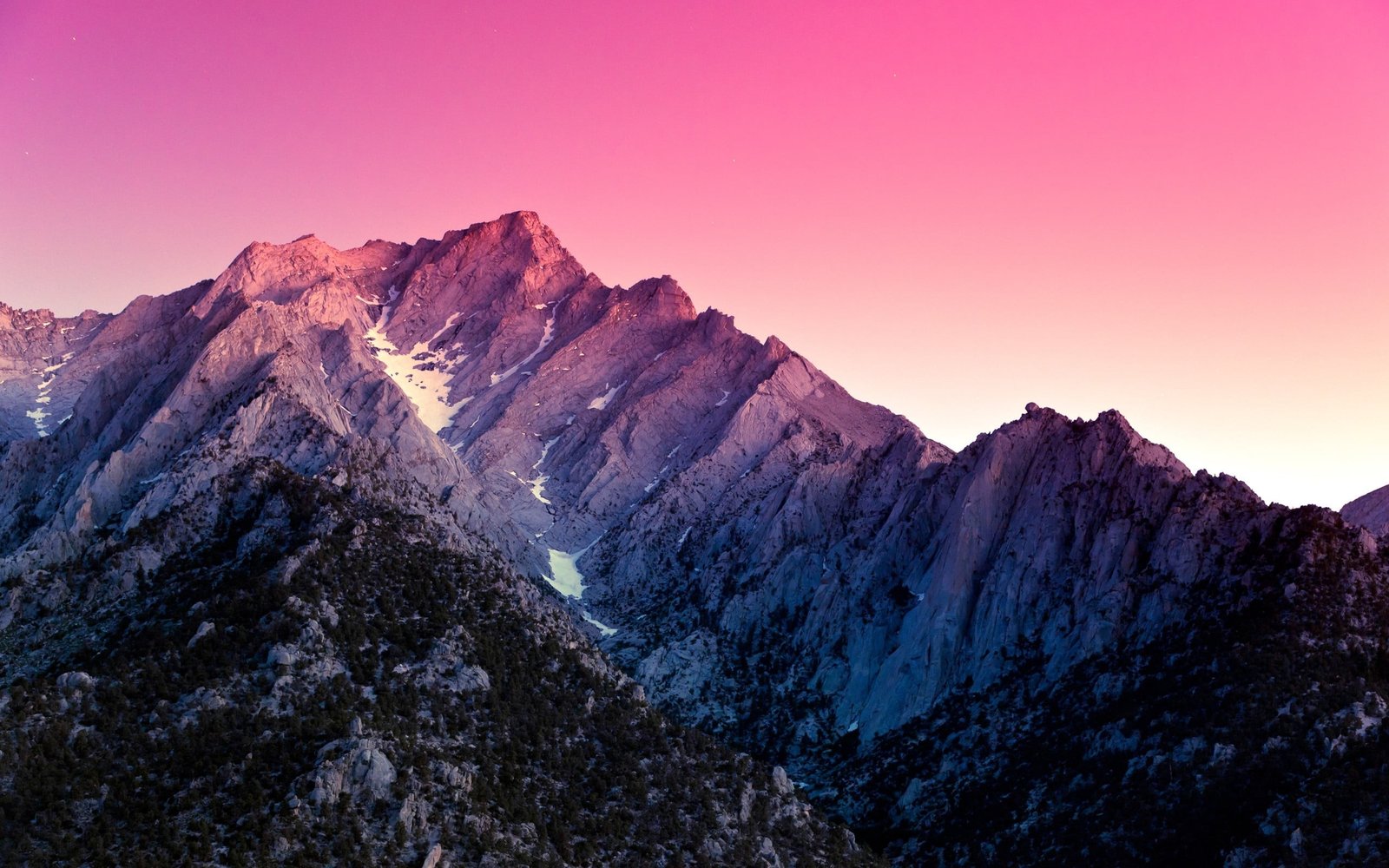 snow capped mountain wallpaper during golden hour nature 2k