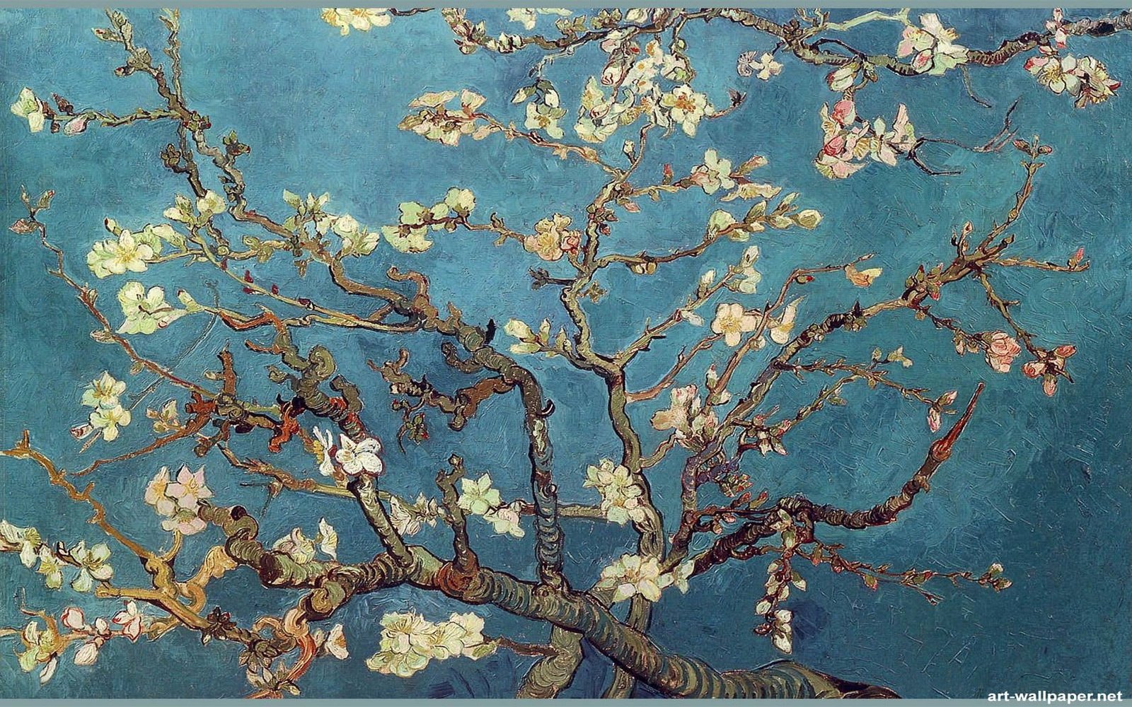 Vincent van Gogh classic art painting flowers trees artwork 2k