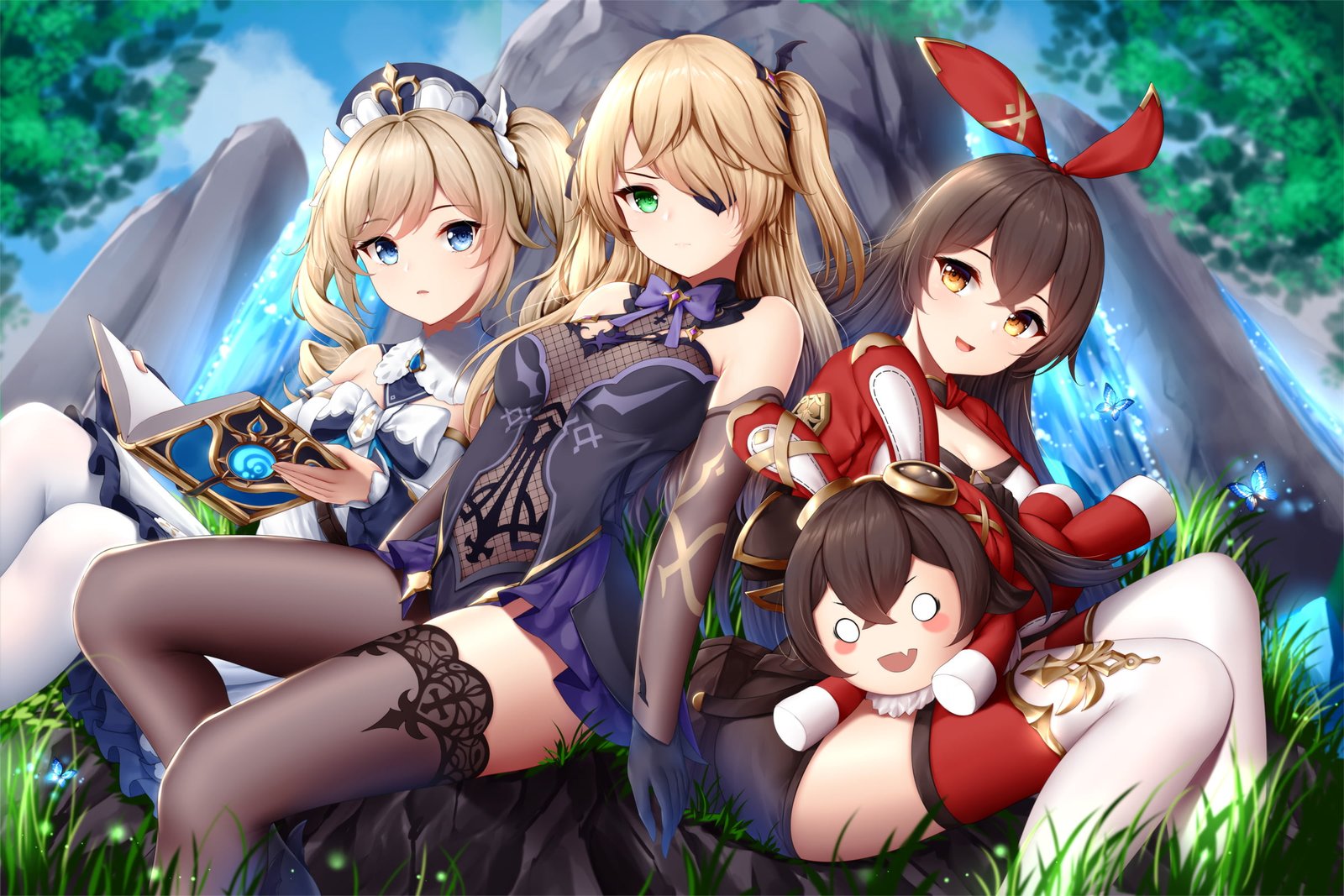 anime girls Genshin Impact wsman stockings 2k