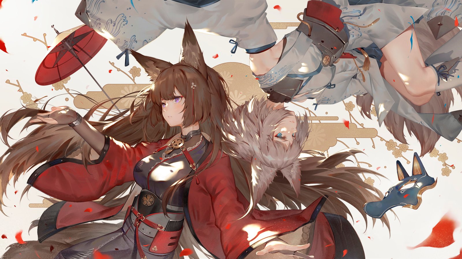 Akagi Azur Lane Kaga anime girls artwork digital art 2k