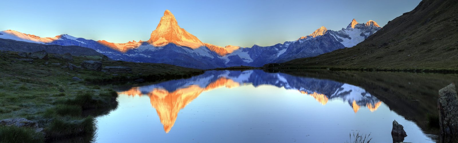 brown and blue mountains Matterhorn multiple display landscape 2k 4k