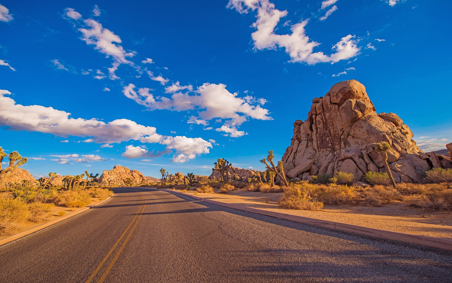 Desert Road Joshua Tree National Park Is A Protected Area In Southern California With Rugged Rock Formations And Stark Landscapes Usa Hd Wallpapers 2k
