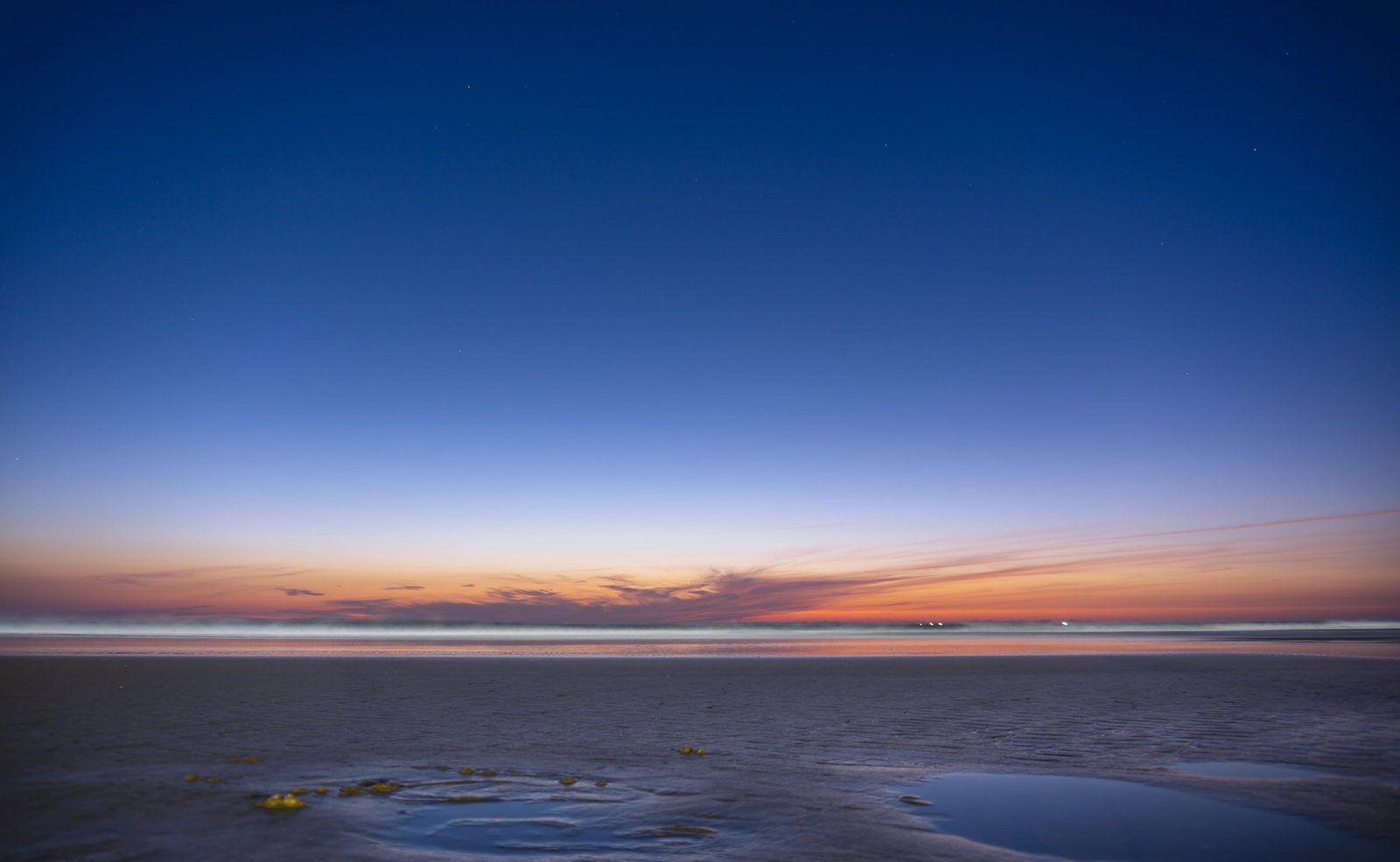 During Golden Hour amazing beach blue hour sky clouds 2k 4k 5k