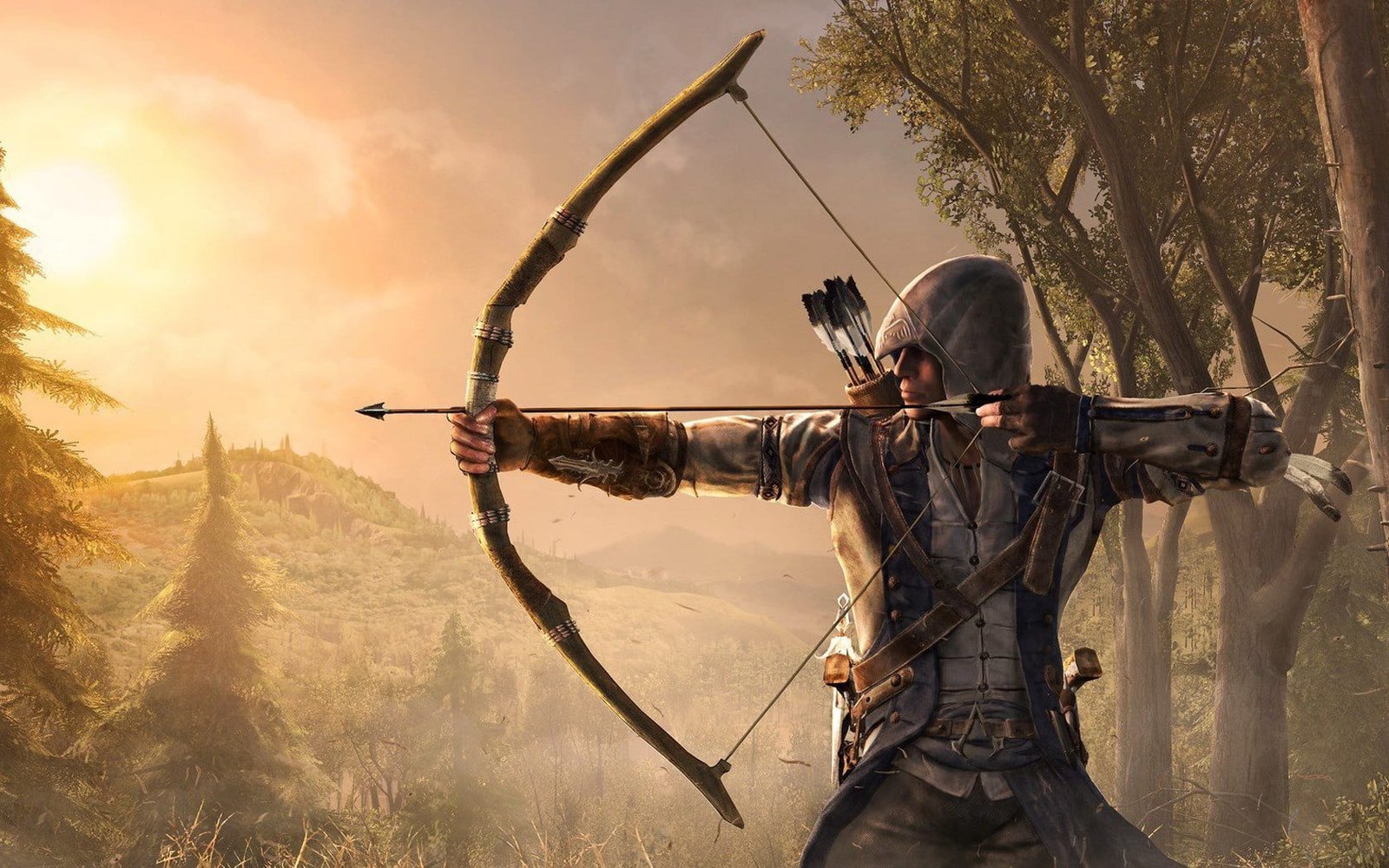 archer illustration Assassin s Creed III Connor Kenway video games 2k