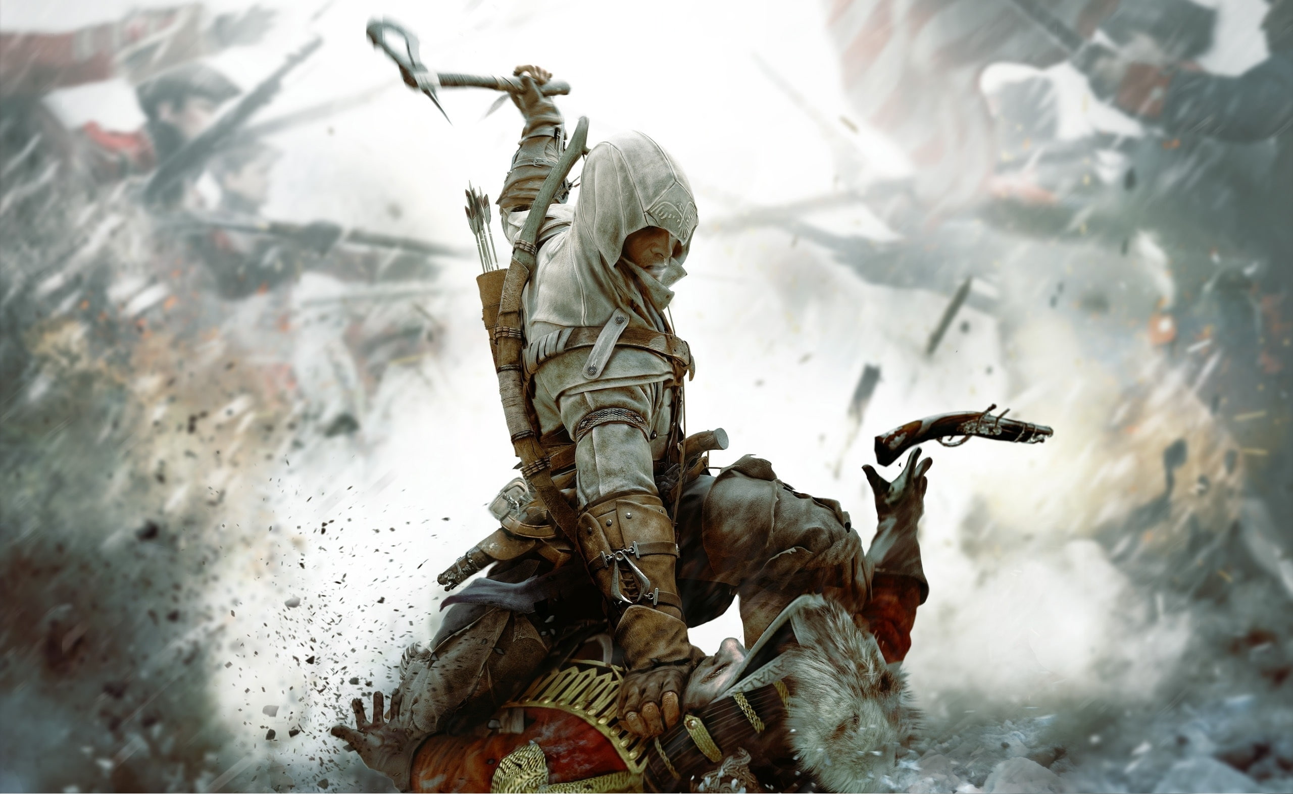 Assassins Creed III male anime character wallpaper Games Assassin s 92 2k