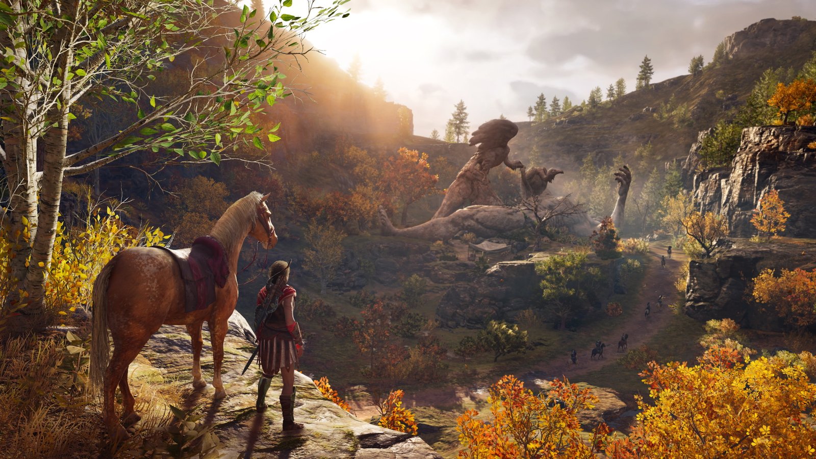 brown and white horse game character Assassin s Creed Odyssey 59 2k 4k