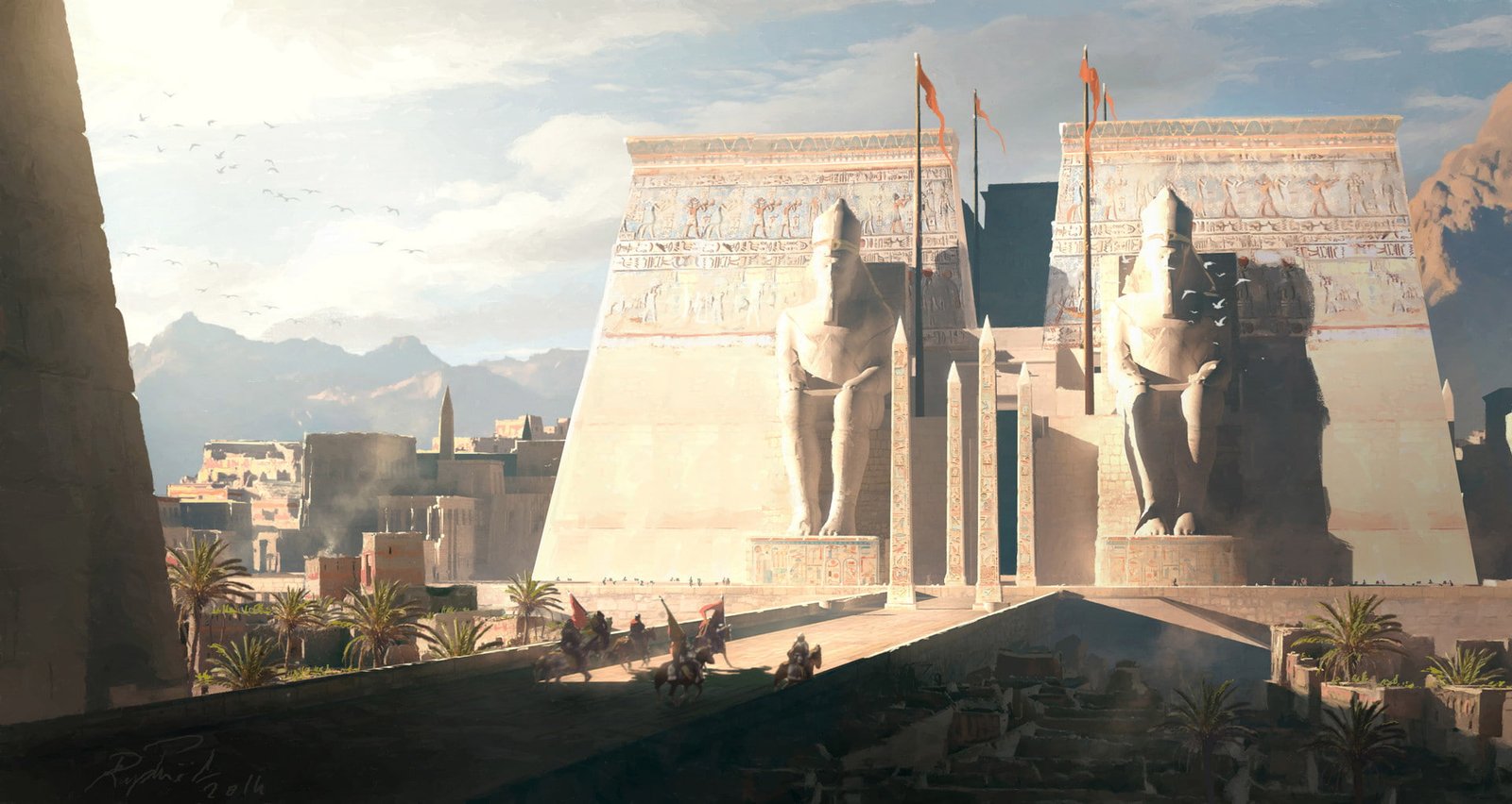 video games Egypt landscape artwork digital art Assassin s Creed Origins 2k
