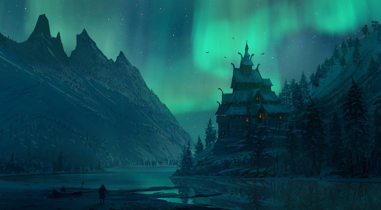 video games game art digital viking norse aurorae 55 2k 4k